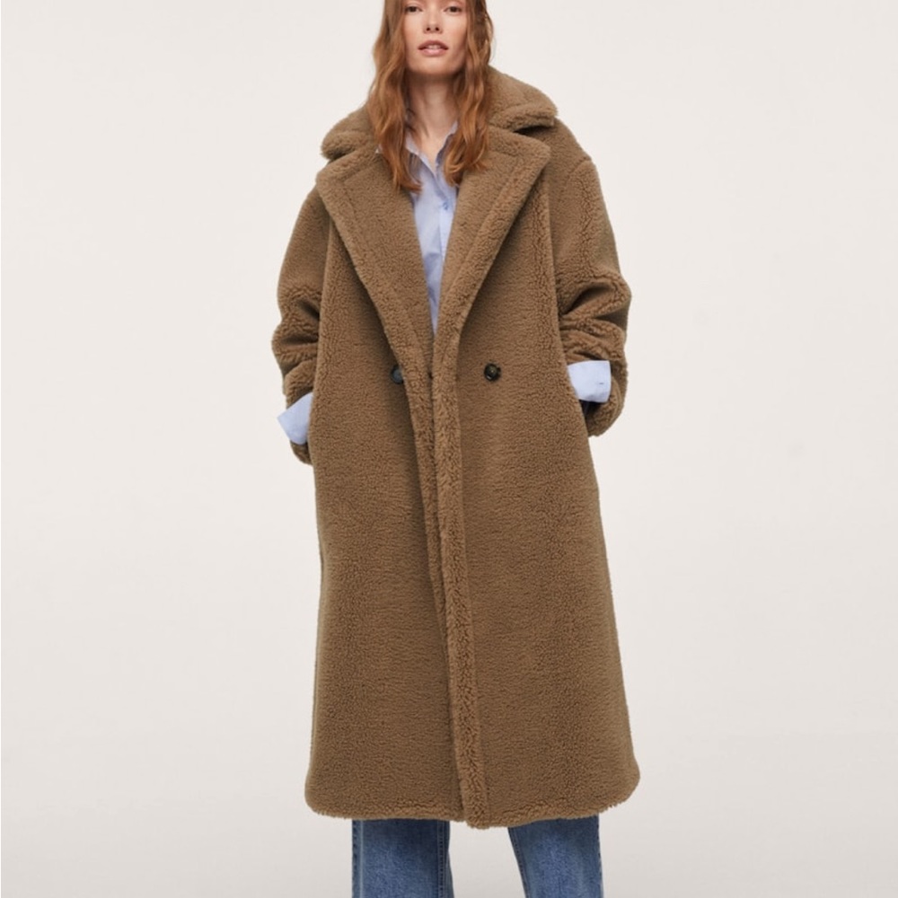 Mango fur teddy coat